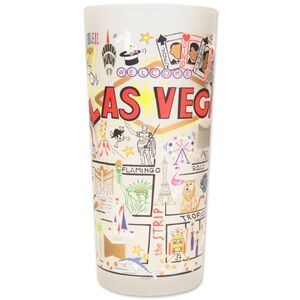 Catstudio las vegas frosted pint glass